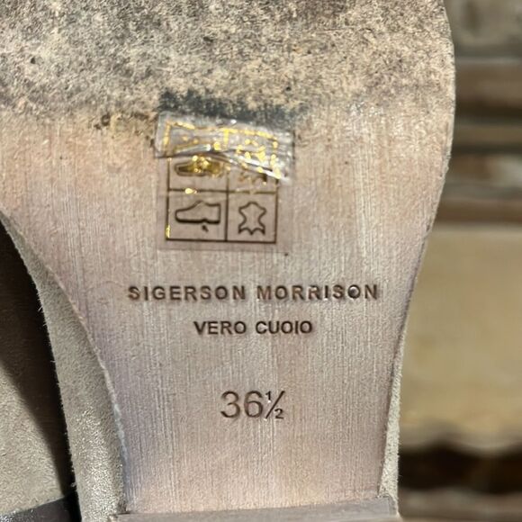 Sigerson Morrison Cathy Suede Point Toe Heeled Bootie - Picture 8 of 9